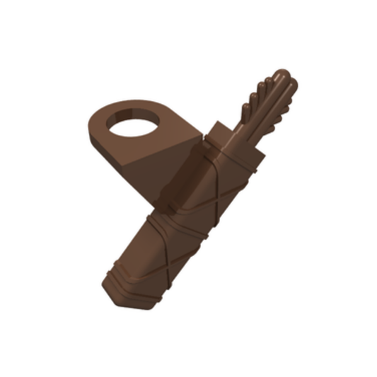 LEGO Minifigure Accessory - Arrow Quiver with 2 Arrows, Brown