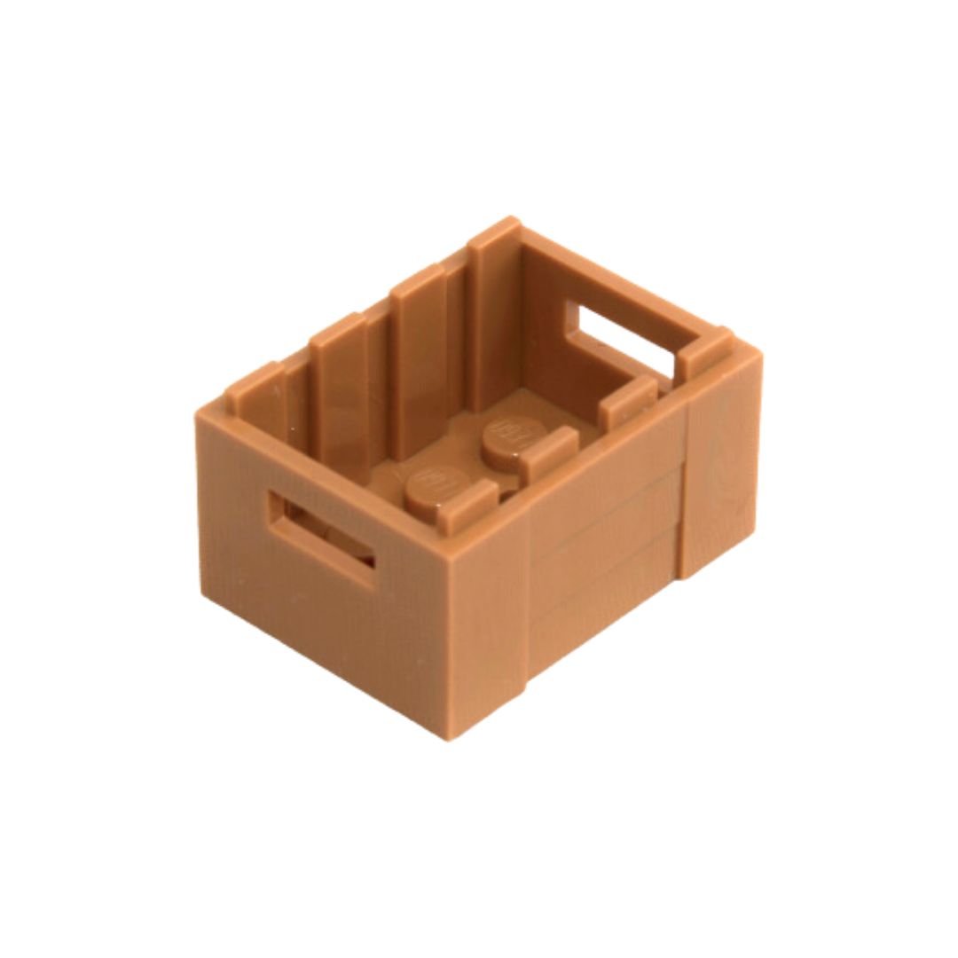 LEGO Minifigure Accessory - Crate with Handholds, Medium Nougat