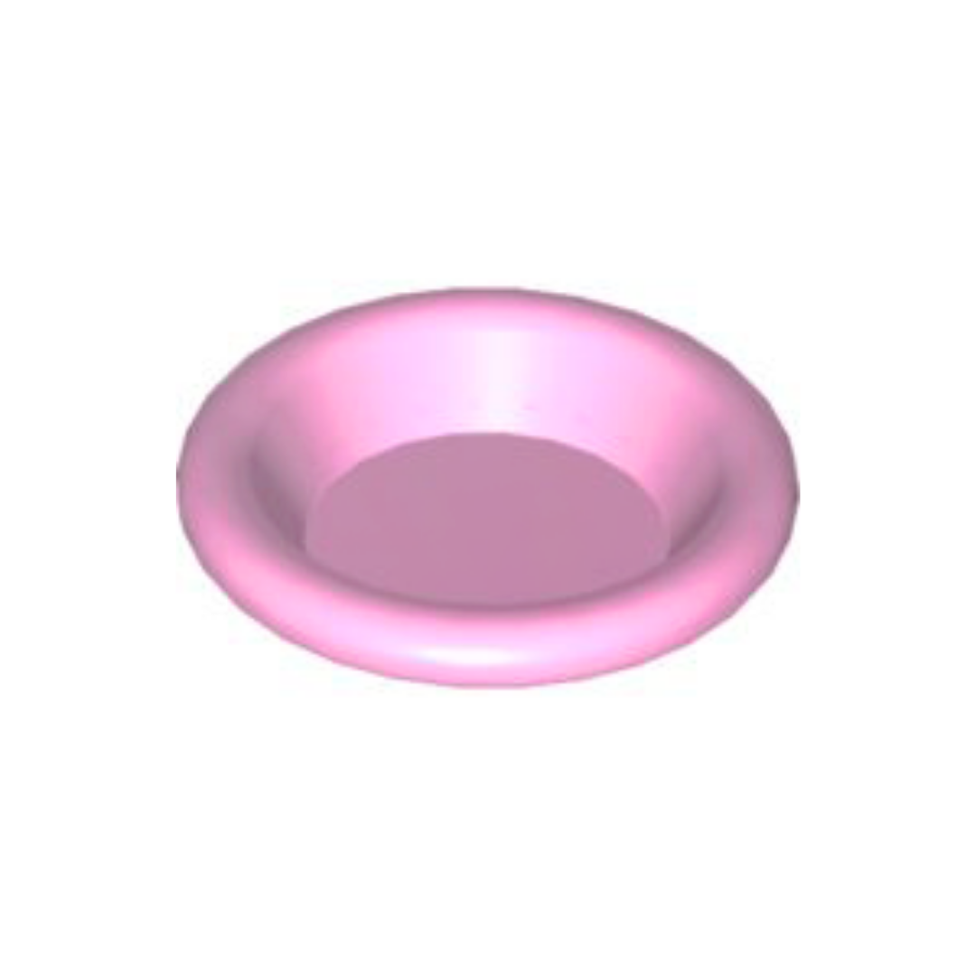 LEGO Minifigure Accessory - Dish 3x3, Bright Pink