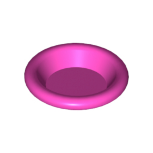 LEGO Minifigure Accessory - Dish 3x3, Dark Pink