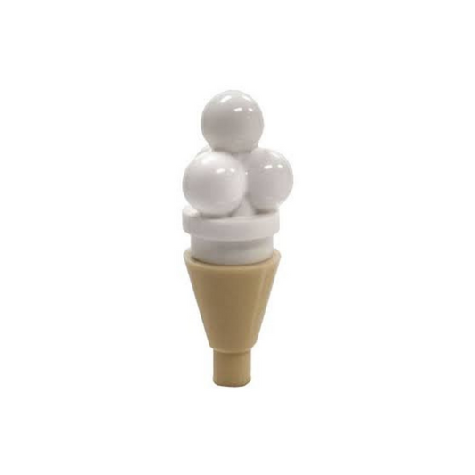 LEGO Minifigure Accessory - Ice Cream Scoops, White