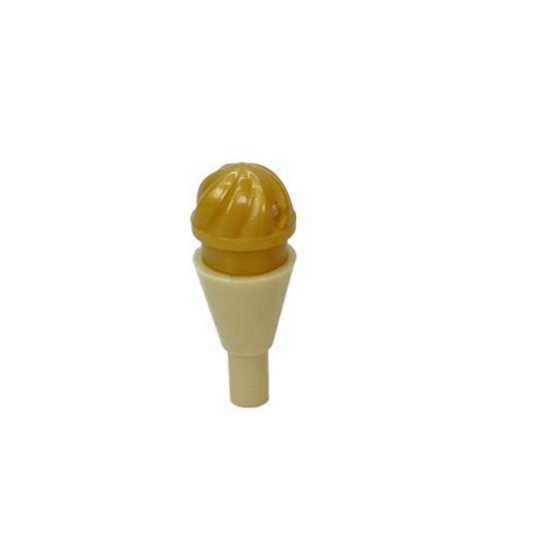 LEGO Minifigure Accessory - Ice Cream Swirl, Pearl Gold