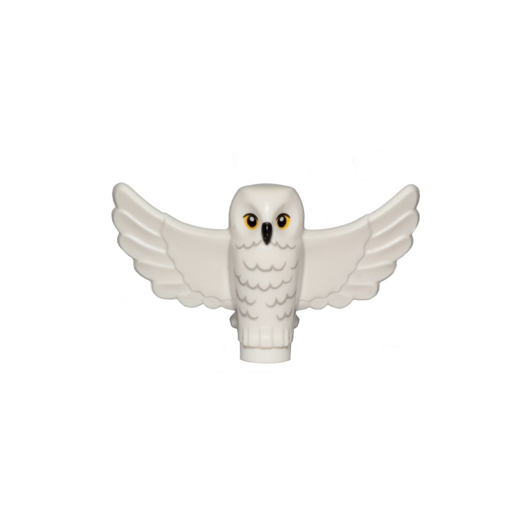 LEGO Hedwig Owl minifigure from Harry Potter with spread wings