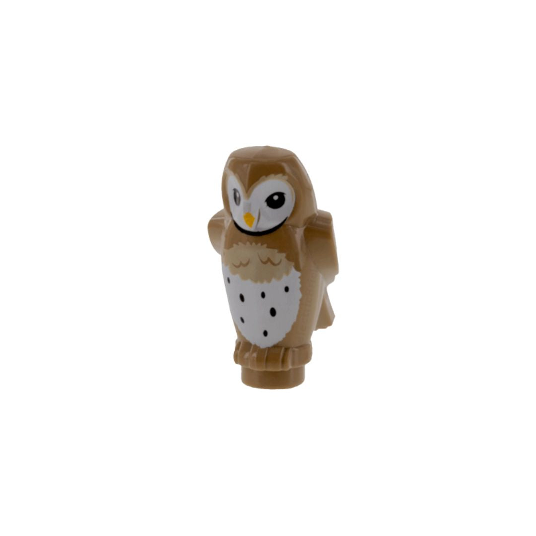 Dark Tan LEGO Owl Minfigure with Angular Features