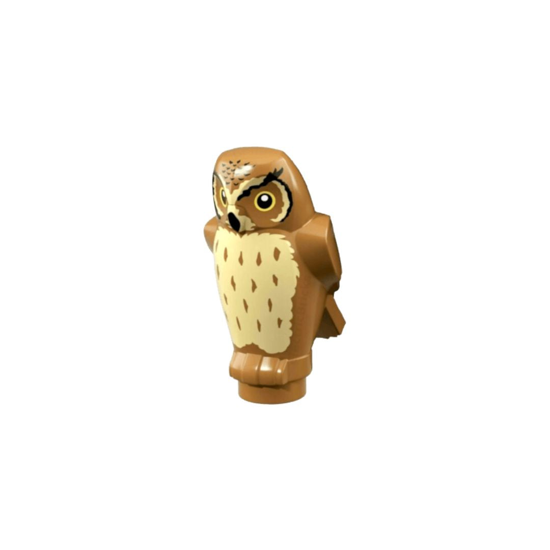 Medium Nougat LEGO Owl Minifigure with Angular Features