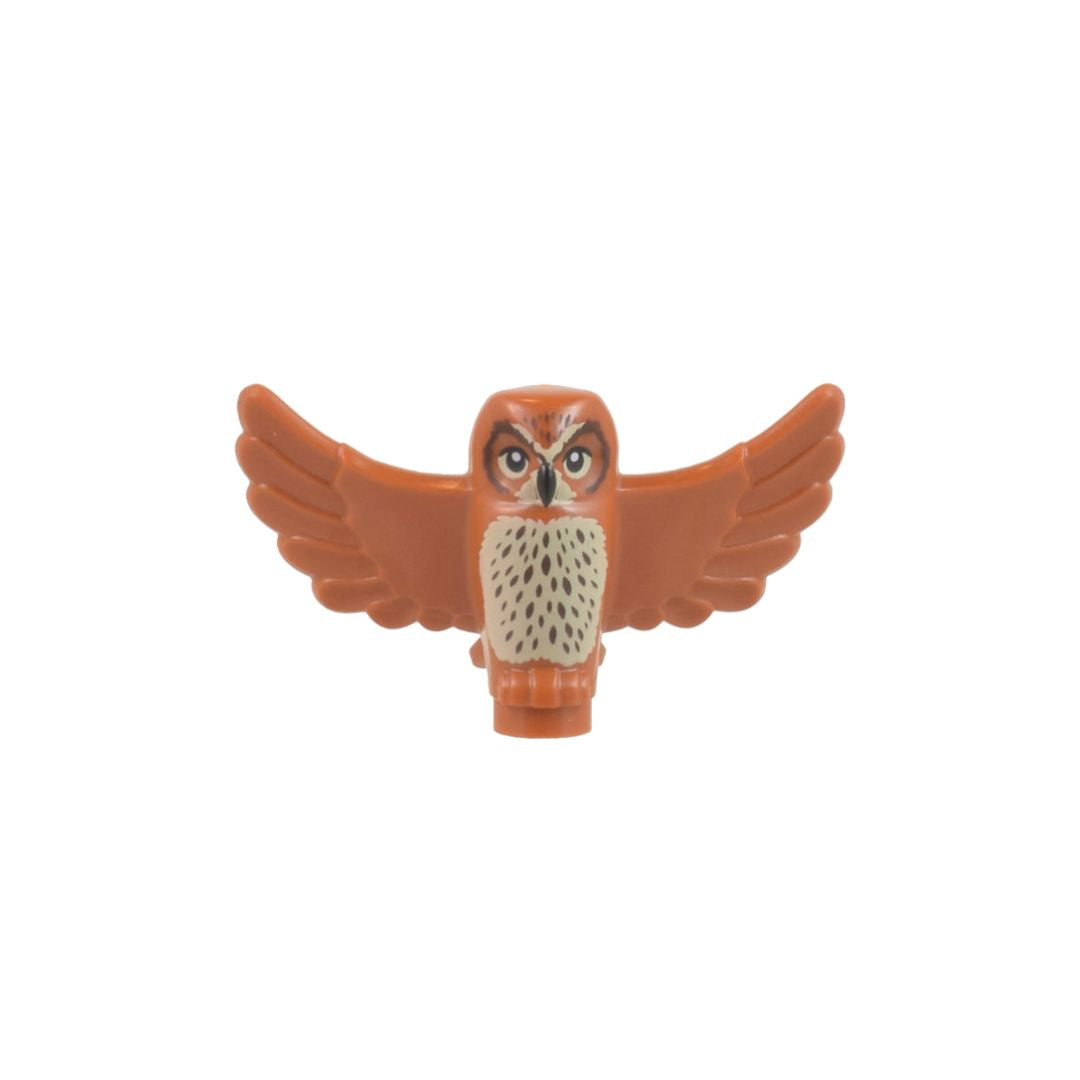 LEGO Dark Orange Owl Minifigure with Spread Wings