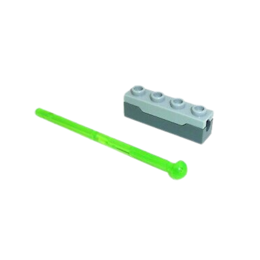 LEGO Minifigure Accessory - Projectile Launcher with Translucent Bright Green Arrow Spring Shooter