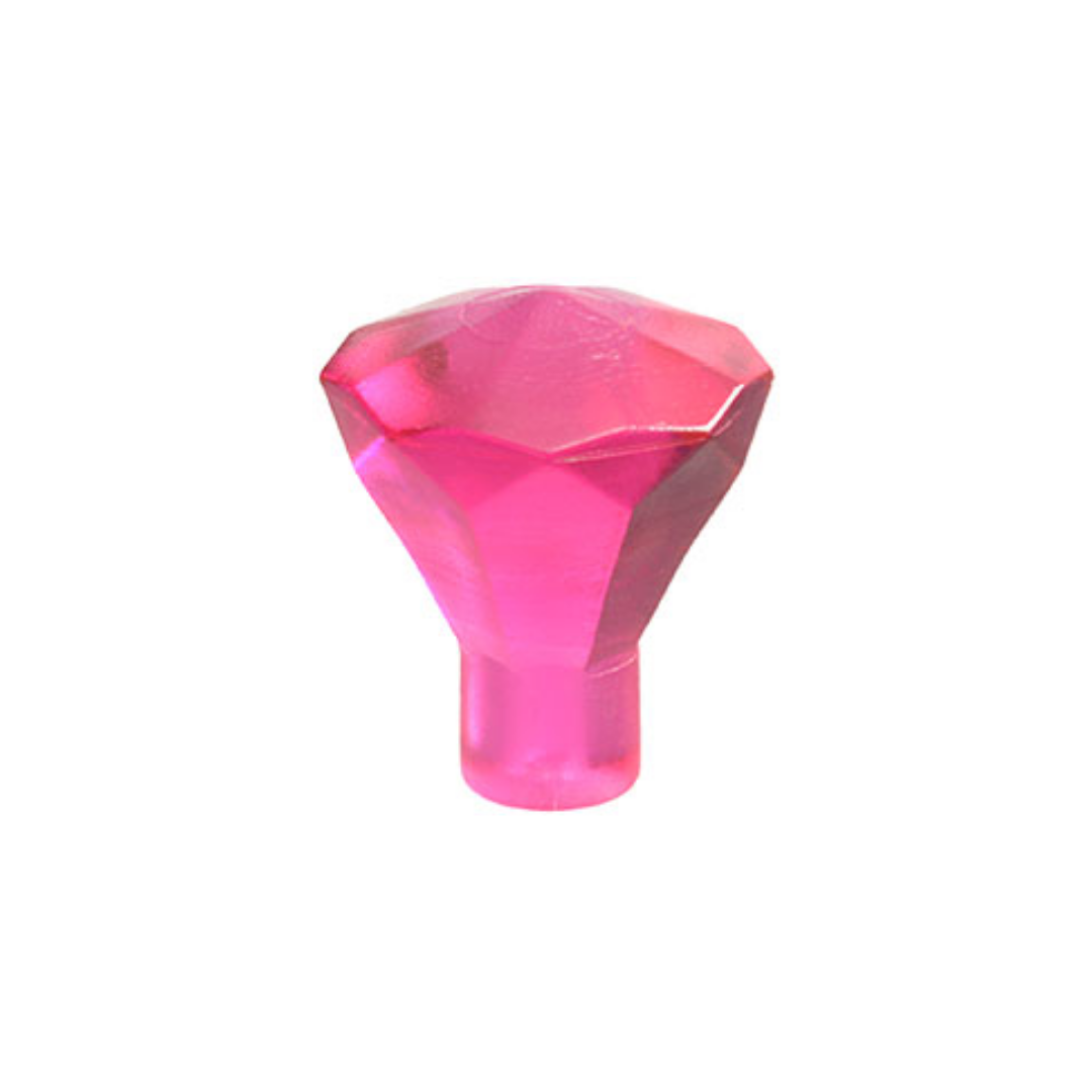 LEGO Minifigure Accessory - Rock 1x1 Jewel 24 Facet, Translucent Dark Pink