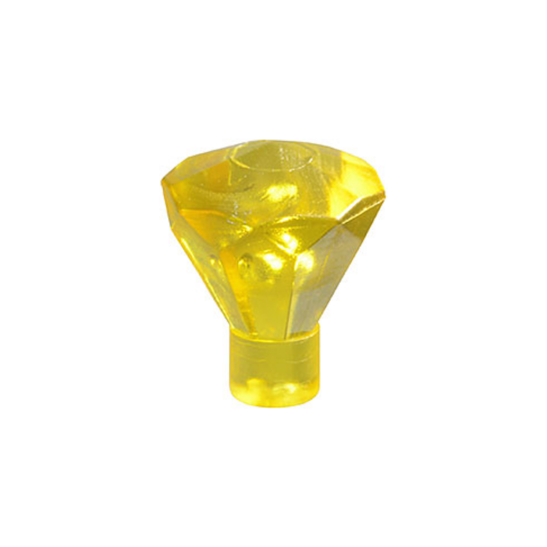 LEGO Minifigure Accessory - Rock 1x1 Jewel 24 Facet, Translucent Yellow