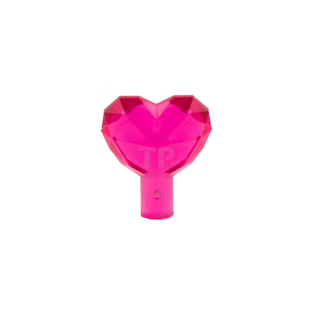 LEGO Minifigure Accessory - Rock Jewel Heart, Translucent Dark Pink