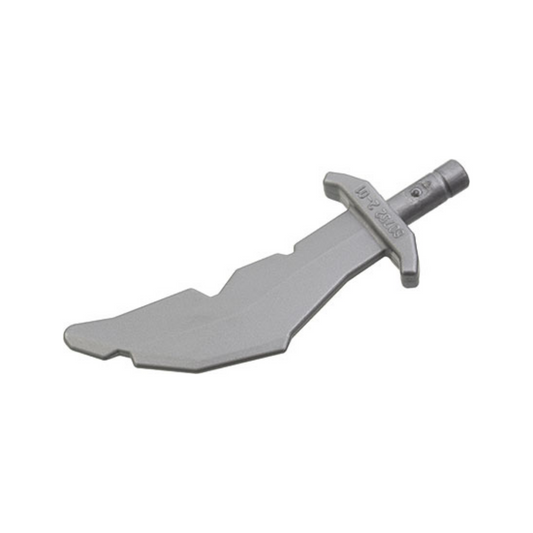 LEGO Minifigure Accessory - Scimitar Sword with Nicks, Silver