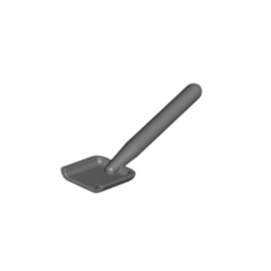 LEGO Minifigure Accessory - Shovel/Spade Round End, Dark Bluish Grey