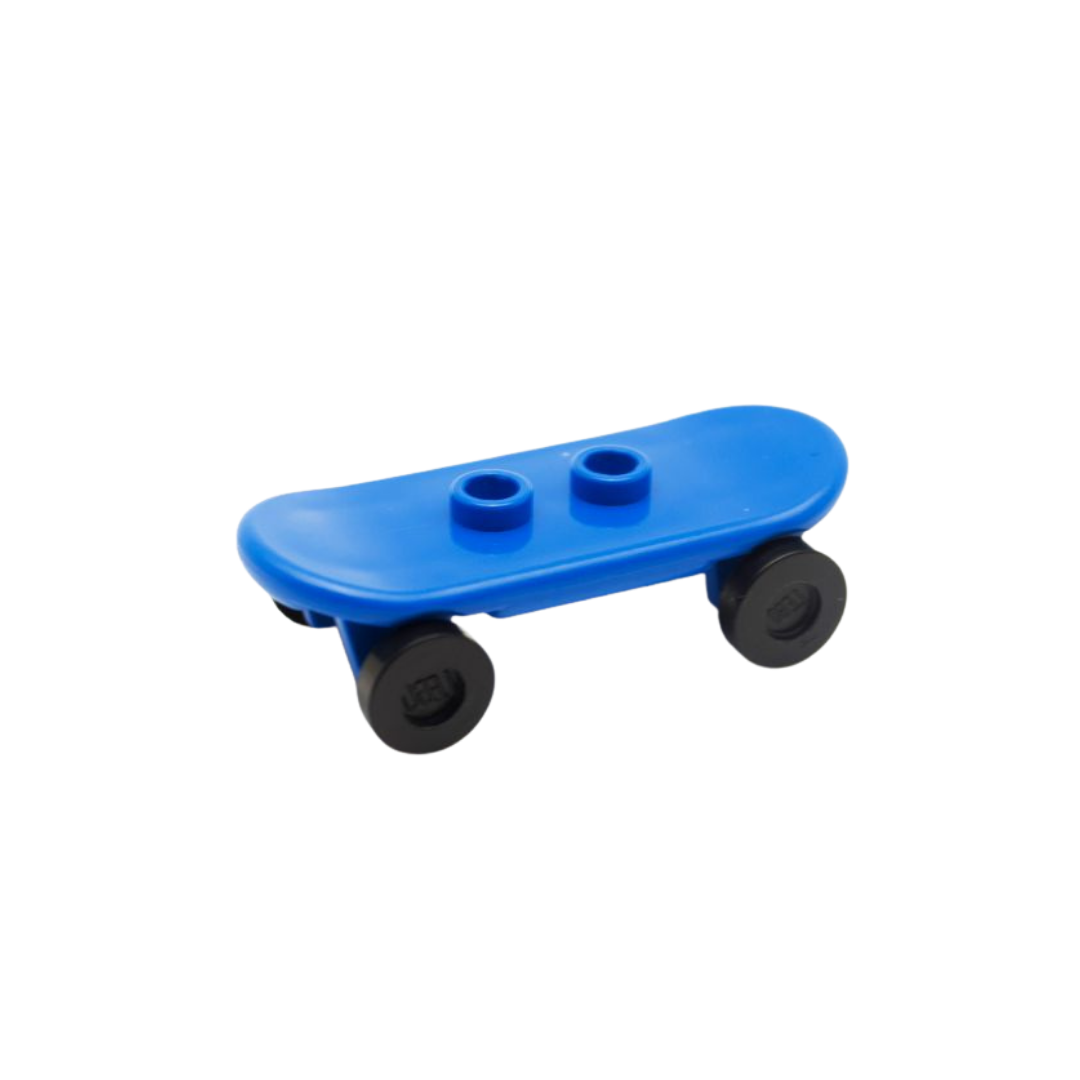 LEGO Minifigure Accessory - Skateboard Deck with Black Wheels, Blue