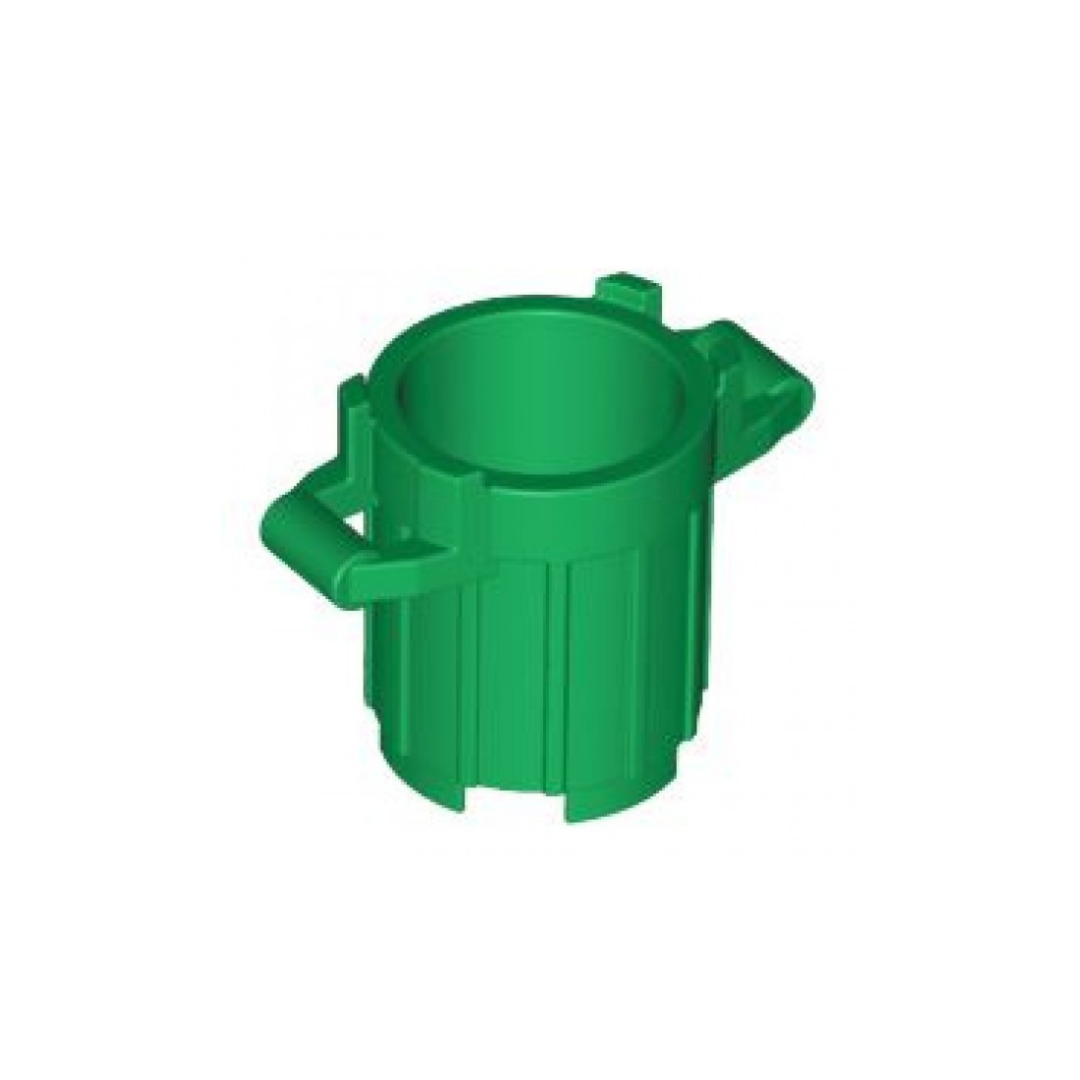 LEGO Minifigure Accessory - Trash Can 2 Cover Holders, Green