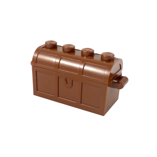 LEGO Minifigure Accessory - Treasure Chest Thick Hinge Curve Lid, Reddish Brown