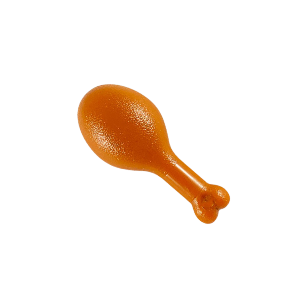 LEGO Minifigure Accessory - Turkey Drumstick Oval Opening, Dark Orange