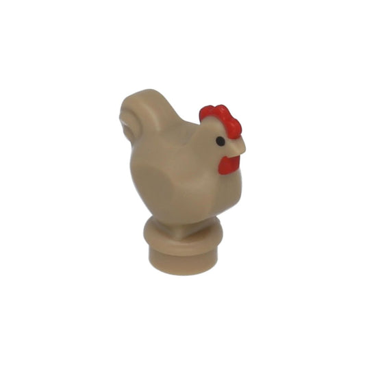 LEGO Minifigure Animal - Chicken Rooster, Dark Tan