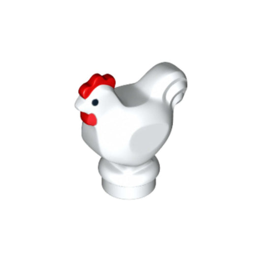 LEGO Minifigure Animal - Chicken Rooster, White