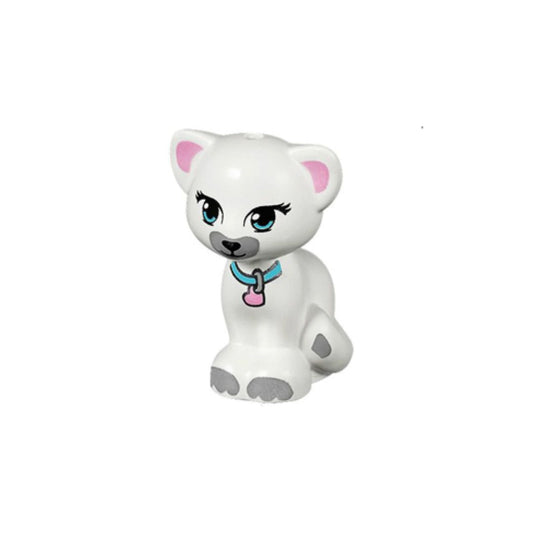 LEGO Minifigure Animal - Cat Friends, Green Collar Pink Heart