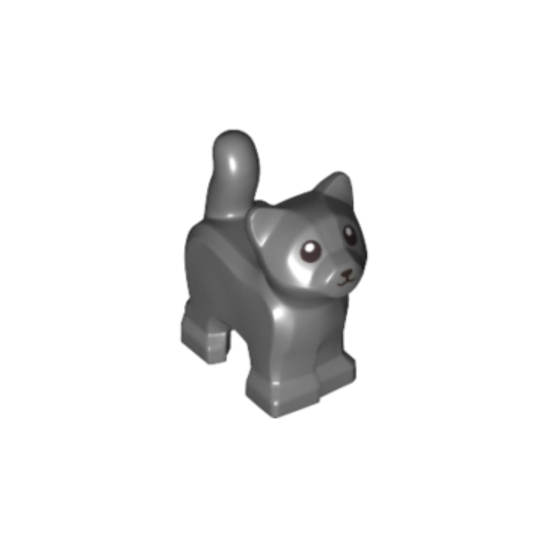 LEGO Minifigure Animal - Cat Kitten, Dark Bluish Grey