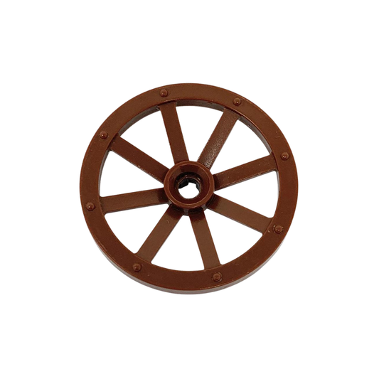 LEGO Minifigure Accessory - Wagon Wheel 33mm, Reddish Brown